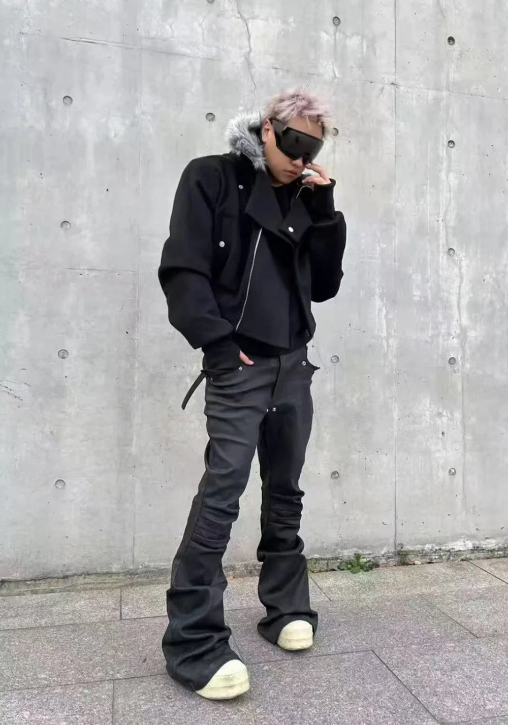 Disark Distressed Layered Cropped N2B Jacket
