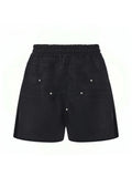 Disark Matte Faux Cowhide Five-pointed Star Cut Shorts