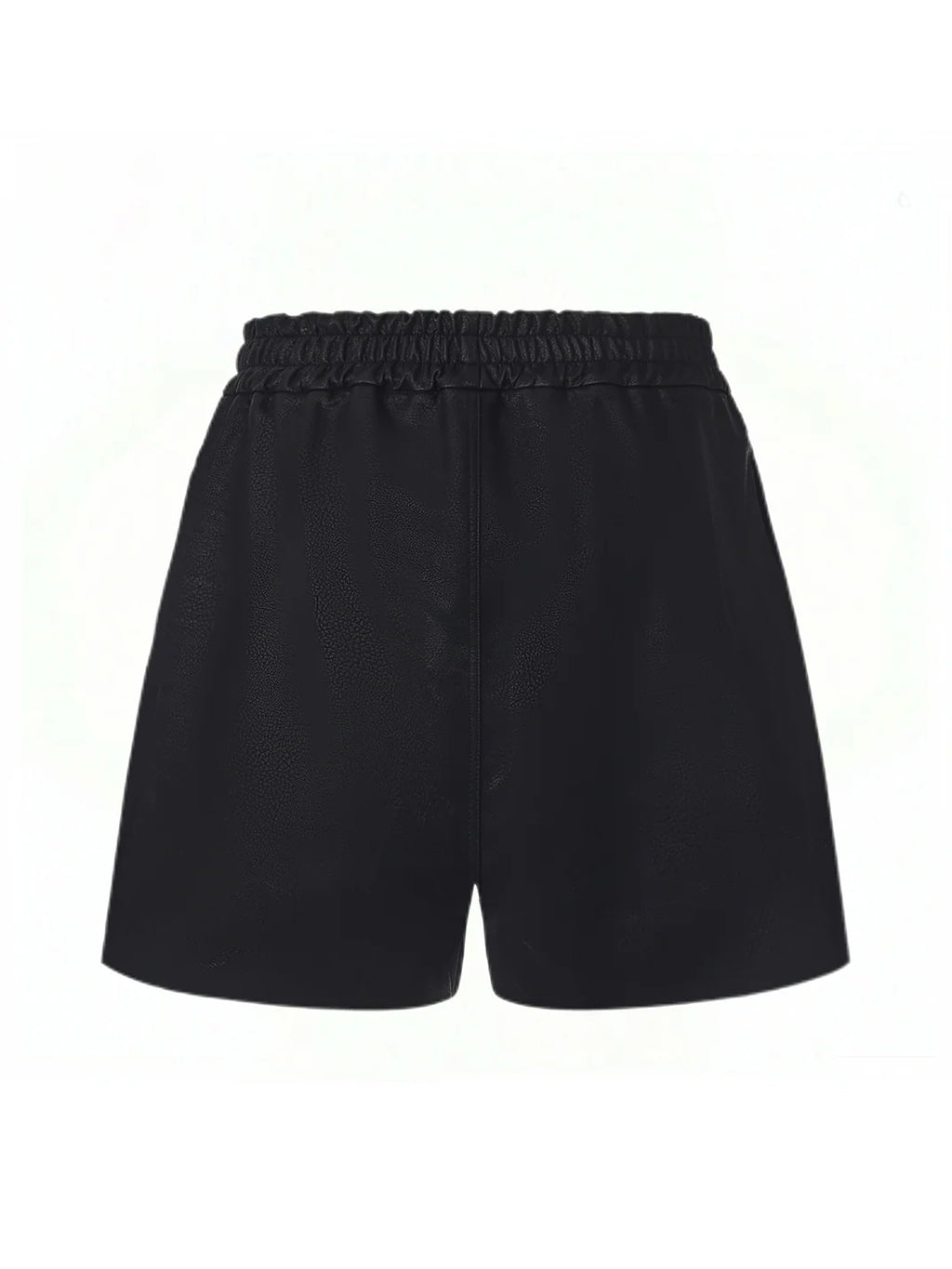 Disark Matte Faux Cowhide Five-pointed Star Cut Shorts