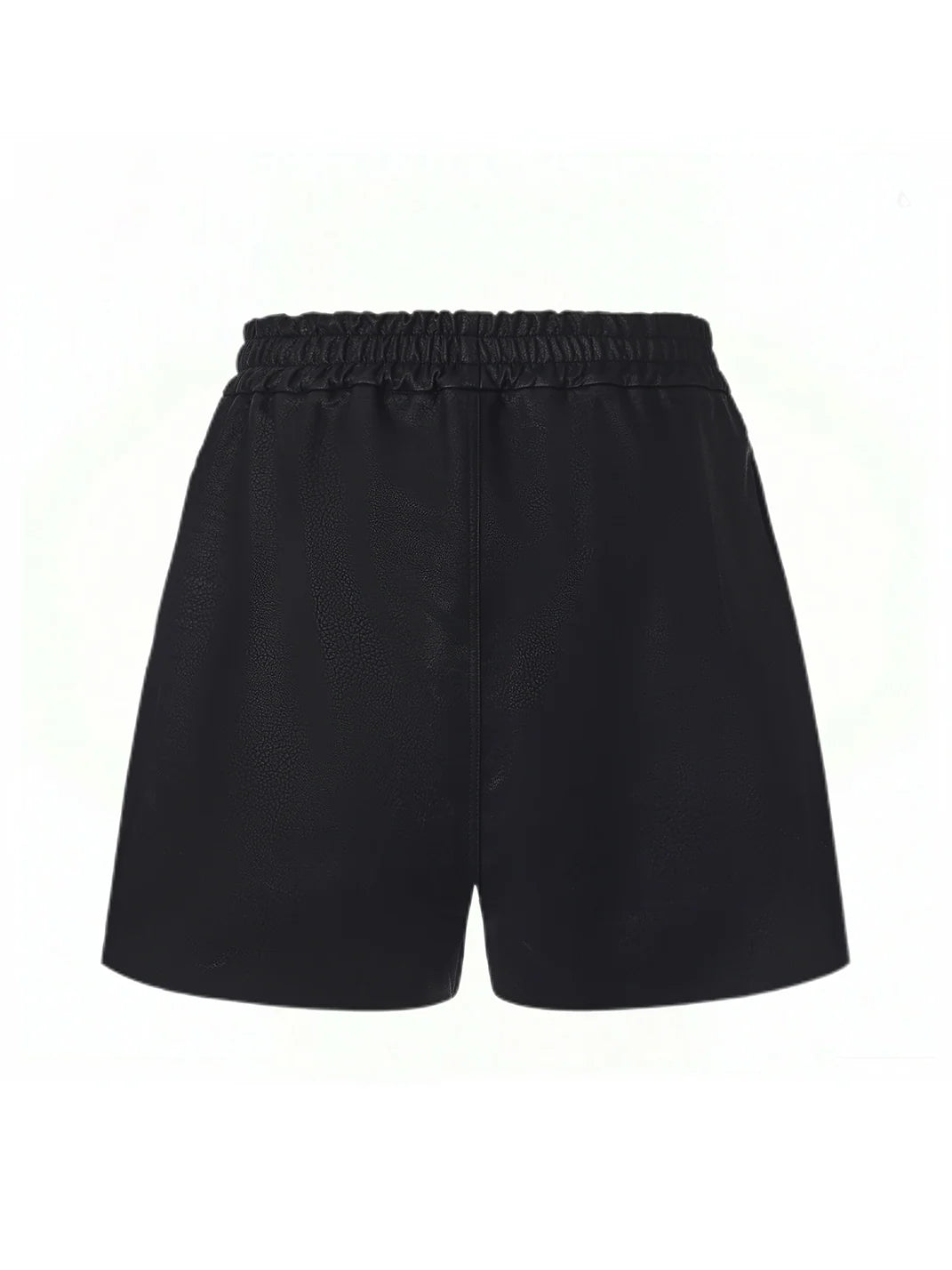 Disark Matte Faux Cowhide Five-pointed Star Cut Shorts
