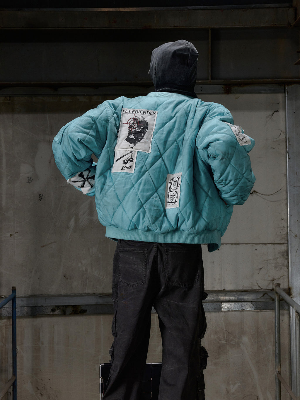 Klick Clak Distressed Diamond Plaid Jacket