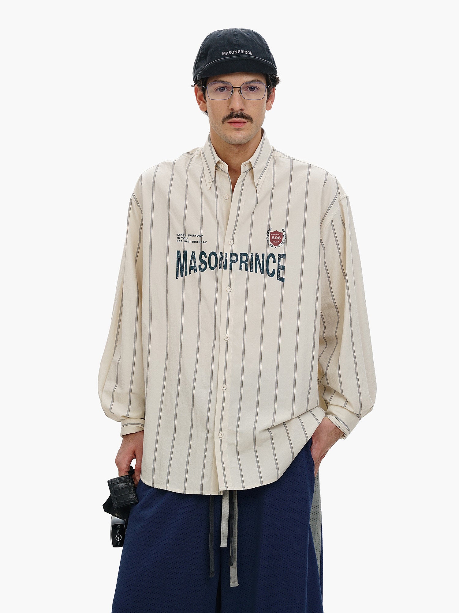 Mason Prince Striped Long Sleeve Shirt