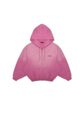Pink hoodie on a white background